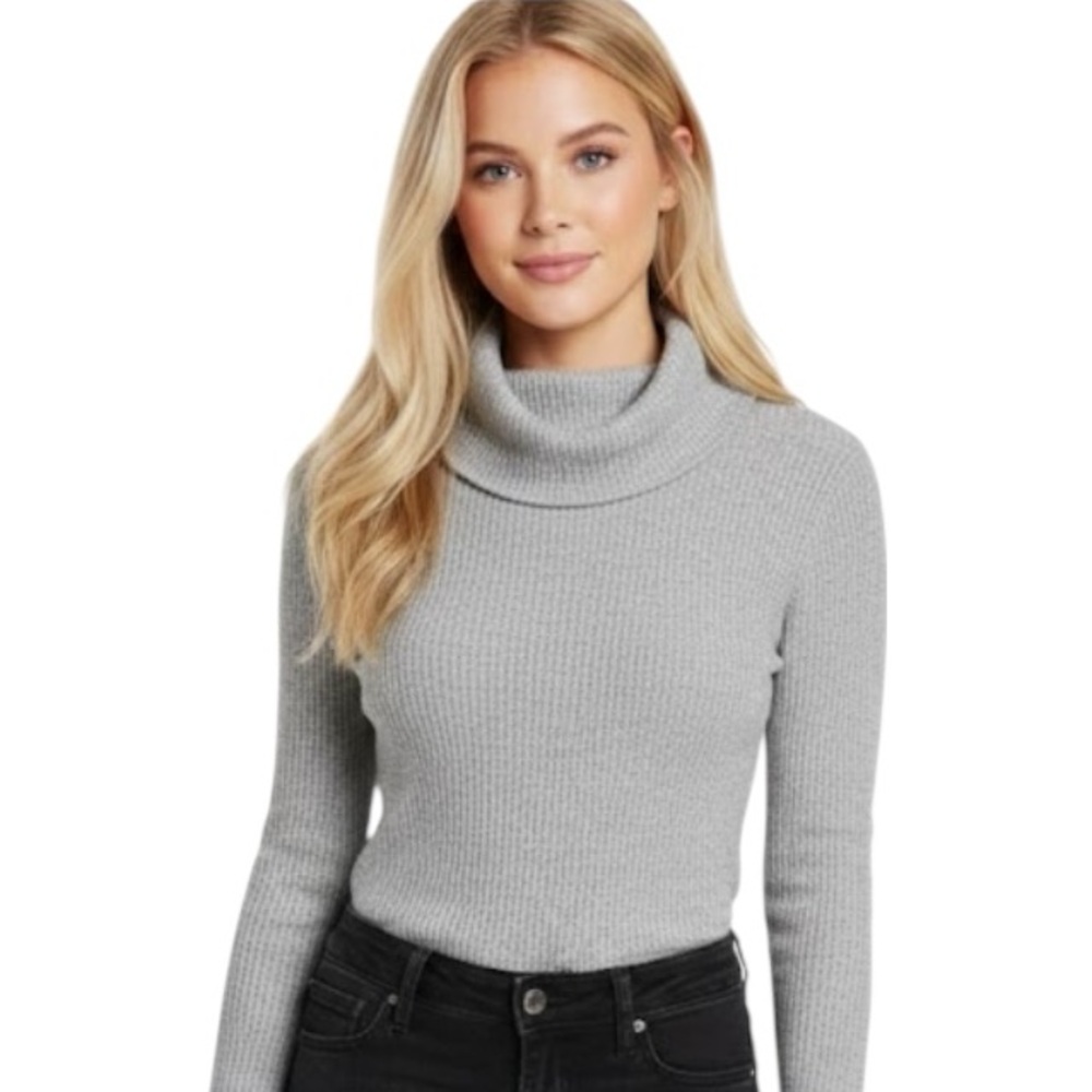 NWT BP. Gray Cozy Ribbed Turtleneck Top size‎ L